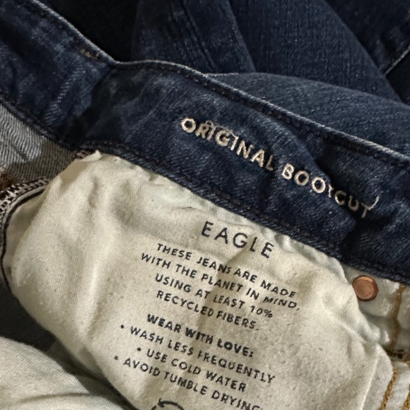 American Eagle Outfitters Men's Dark Blue Bootcut Jeans - Picture 3 of 8